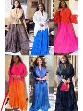 Elegant 2PC Party Set for Women – Belted Batwing Sleeve Top - Line Maxi Dress - Free Delivery Worldwide only at Flexi Africa